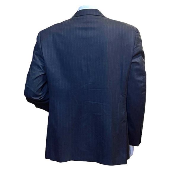 Edward Baumann Clothiers Men’s Charcoal Pinstripe Blazer - Approximate Size 46” - Picture 2 of 12